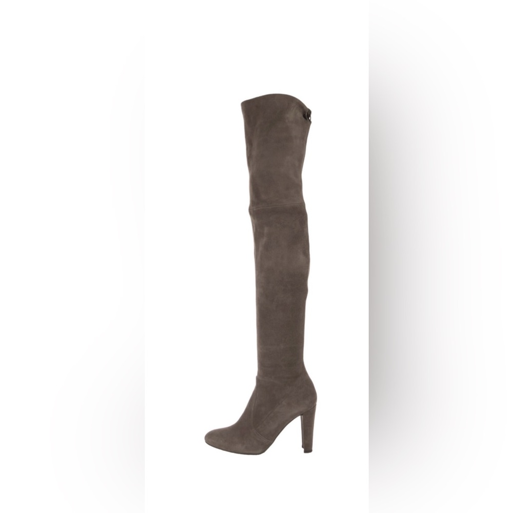 Stuart Weitzman Highland Over-the-Knee suede Boots in Taupe 6.5